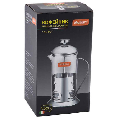 Чайник/кофейник (кофе-пресс) ALITO 1000мл MALLONY 950152-1