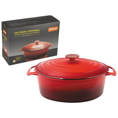 Кастрюля чугун УТЯТНИЦА OCE-32 5.9л 985037