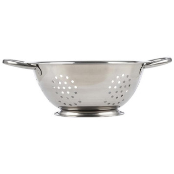 Дуршлаг CASUAL d22см нерж сталь с боковыми ручками на подставке MALLONY 985530-1