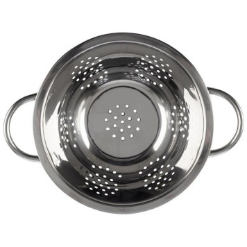 Дуршлаг CASUAL d22см нерж сталь с боковыми ручками на подставке MALLONY 985530-2