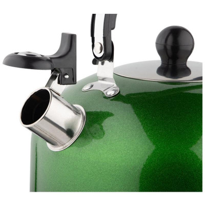 Чайник Casual, объем 2.7л, со свистком, из нерж.стали, окрашенный, зеленый MALLONY 985625-2