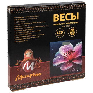Весы напольные МАТРЕНА MA-032B (150кг) листья МАТРЕНА 110017-3