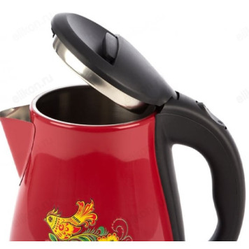 Чайник металлический МАТРЕНА МА-003 1,7л бордовый хохлома 006750-1