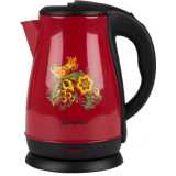 Чайник металлический МАТРЕНА МА-003 (1,7л) бордовый хохлома 006750