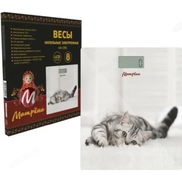Весы напольные МАТРЕНА МА-090К кот 007271-1