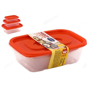 Набор контейнеров 3шт МИКС 0,4/0,8/1,6л