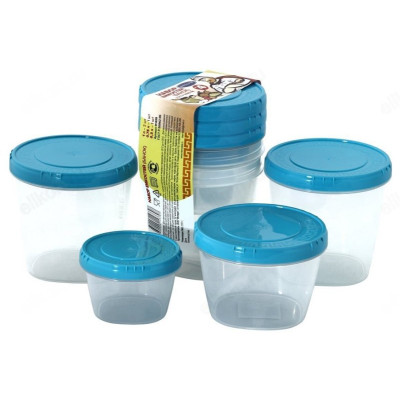 Набор банок пластик 4шт МИКС-1