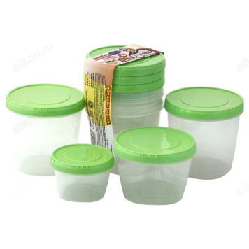 Набор банок пластик 4шт МИКС