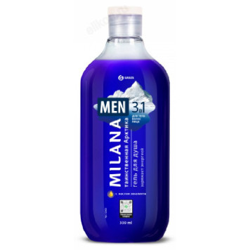 Гель для душа MILANA  MEN Таинственная арктика с маслом эвкалипта (флакон 300 мл) 125653
