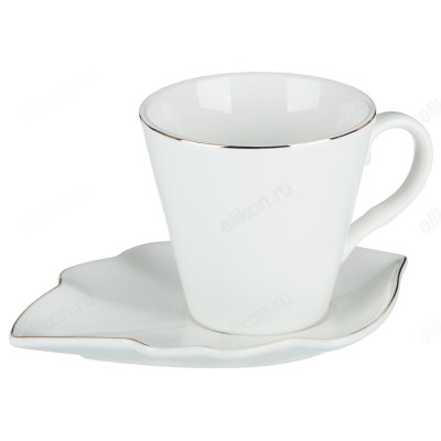 Набор чайный MILLIMI Лист блек/вайт 802-094 2пр-1