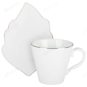 Набор чайный MILLIMI Лист блек/вайт 802-094 2пр-3