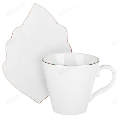 Набор чайный MILLIMI Лист блек/вайт 802-094 2пр-3