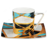 Набор кофейный MILLIMI Геометрия 802-412 2пр голд