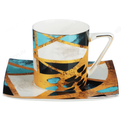 Набор кофейный MILLIMI Геометрия 802-412 2пр голд