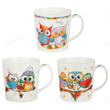 Кружка фарфор MILLIMI Совы 470мл 806-114