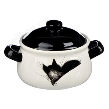 Горшочек для запекания MILLIMI Черный кот 500мл 820-694