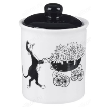 Банка для хранения MILLIMI Черный кот 550мл 820-696
