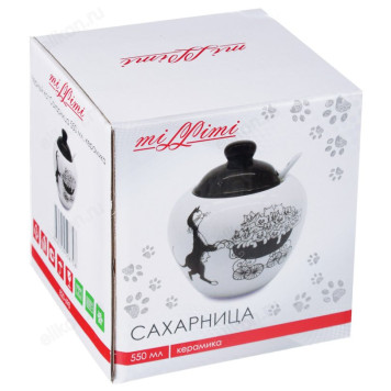Сахарница MILLIMI Черный кот 550мл 820-698-1