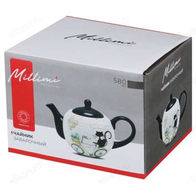 Чайник заварочный керамика MILLIMI Котейка 824-133-4