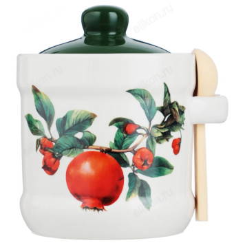 Сахарница с ложкой MILLIMI Гранат 320мл 824-143