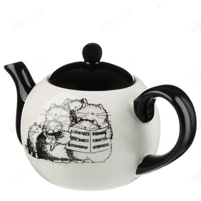 Чайник заварочный керамика MILLIMI Забавные коты 580мл 824-497-2