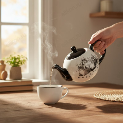 Чайник заварочный керамика MILLIMI Озорные коты 824-505-2