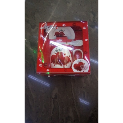 Набор чайный Сердечки керамика НК-1314