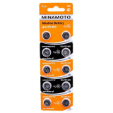 Батарейка щелочная MINAMOTO AG13 BL-10