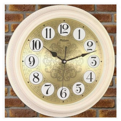 Часы настенные Mirron P2880С БЗТЗ, пластик, бежевые