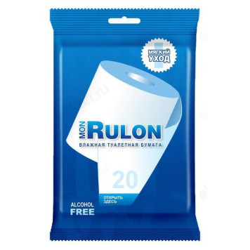 Бумага туалетная Mon Rulon, 20 шт, влажная
