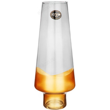 Ваза Modern gala 30см smoky/gold стекло 380-907