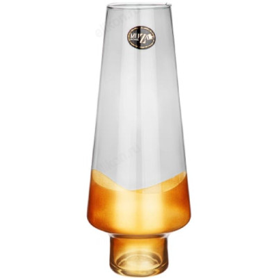 Ваза Modern gala 30см smoky/gold стекло 380-907