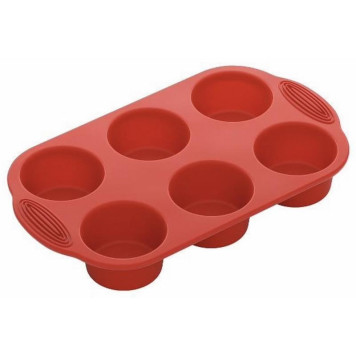 Форма для 6 круглых маффинов (30x18x4.3см, силиконовая) серия MILA NADOBA 762016