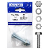 Болт с гайкой и шайбами 10*60 " НАКРЕПКО" (1 шт) 108937