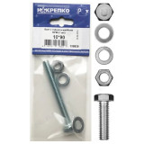 Болт с гайкой и шайбами 10*90 " НАКРЕПКО" (1 шт) 108939