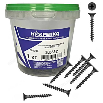 Саморез оксид крупный шаг 3,5*32 НАКРЕПКО ведро 600703
