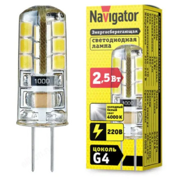 Лампа светодиодная LED G4 3W 4K 220V Navigator 71359