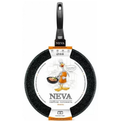 Сковорода ПОСУДА NG 028 28см 'Neva Granite' (съемная ручка) НЕВА МЕТАЛЛ 028 NG