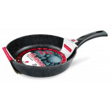 Сковорода ПОСУДА 24см 'Каменная' Черный гранит НЕВА МЕТАЛЛ 18124