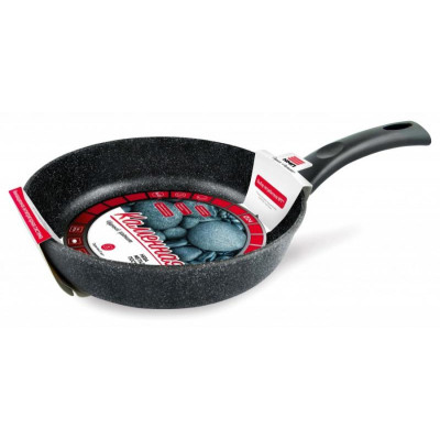 Сковорода ПОСУДА 24см 'Каменная' Черный гранит НЕВА МЕТАЛЛ 18124