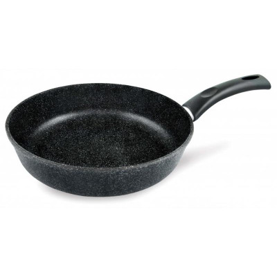 Сковорода ПОСУДА 26см 'Каменная' Черный гранит НЕВА МЕТАЛЛ 18126-1