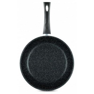 Сковорода ПОСУДА 26см 'Каменная' Черный гранит НЕВА МЕТАЛЛ 18126-2