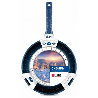 Сковорода НЕВА МЕТАЛЛ 2424 24см Сибирь-3