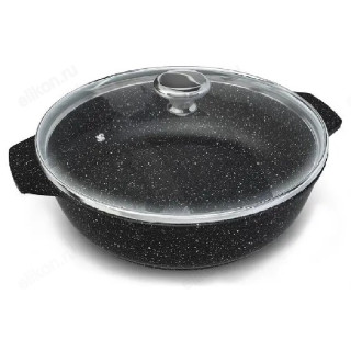 Сковорода-жаровня НЕВА МЕТАЛЛ NG6530 3л с крышкой-1