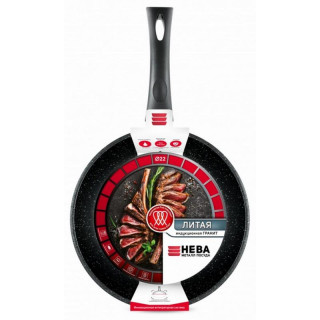 Сковорода ПОСУДА 22см Индукция Гранит НЕВА МЕТАЛЛ L18122i-2