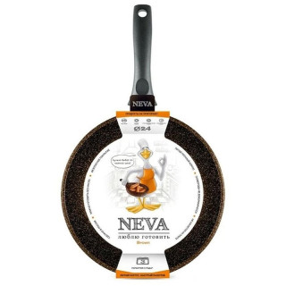 Сковорода ПОСУДА 24см 'Neva Granite Brown' НЕВА МЕТАЛЛ NGB 124