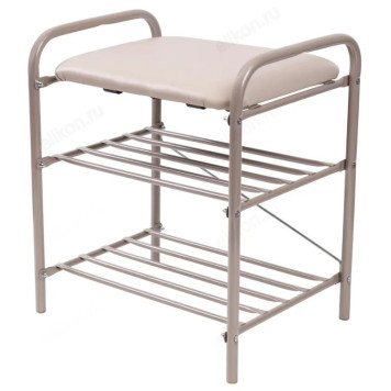 Банкетка 1 Б1-1/БЖ слоновая кость/бежевый металлик