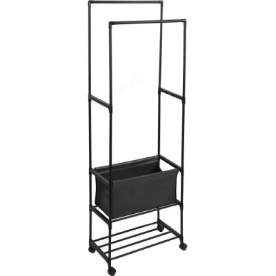 Вешалка напольная 2 перекладины+корзина Рыжий кот 108737