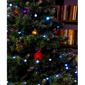 Гирлянда светодиодная Шарики матовые BL-10100M 100 LED 10м, мульти (7цв.),черный шнур 18188-2