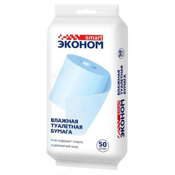 Бумага туалетная влажная SMART эконом 100шт